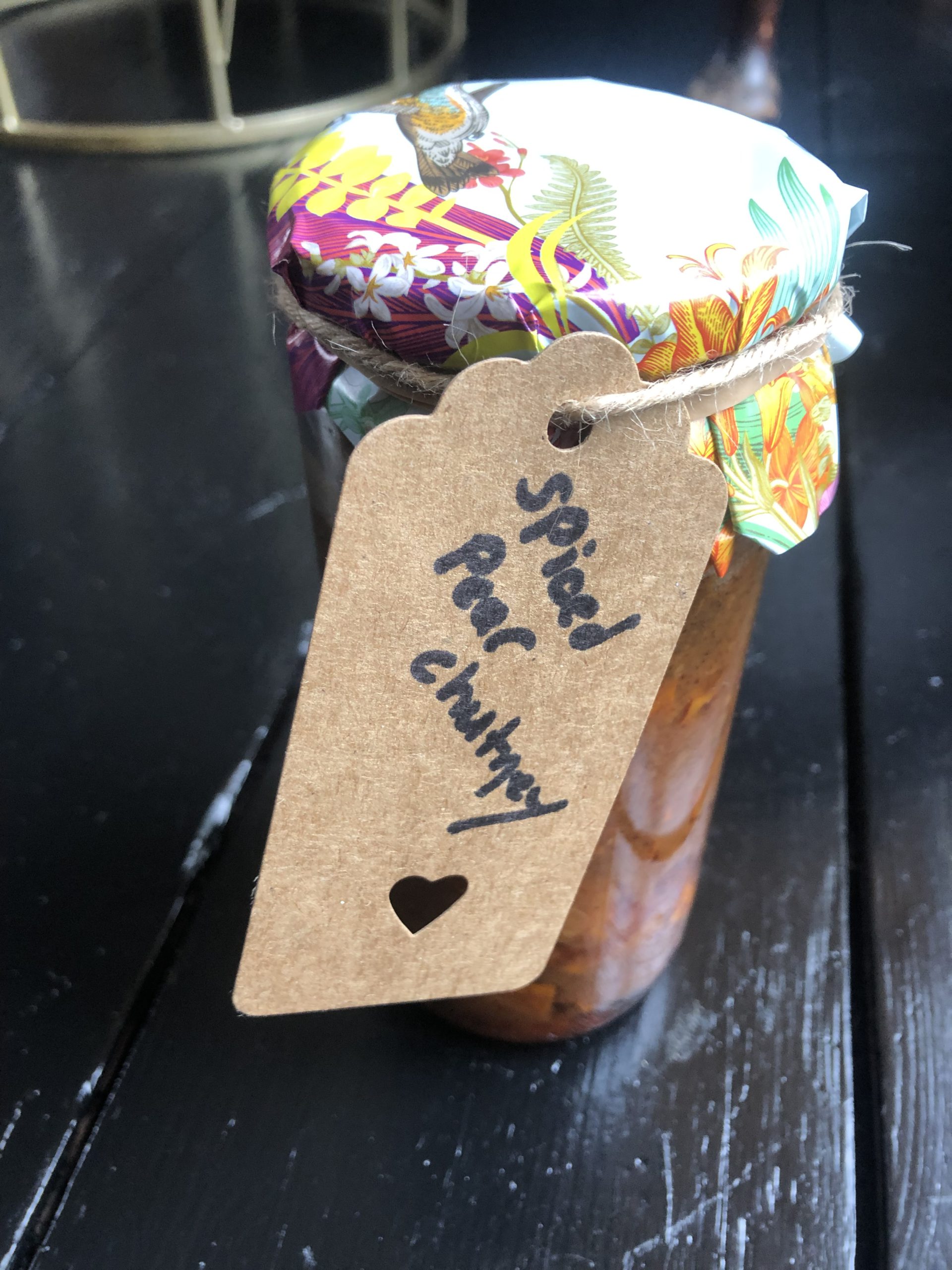 gluten free spiced pear chutney