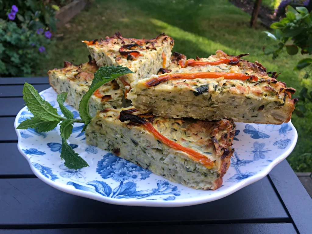 gluten-free courgette slice