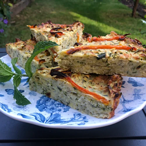 gluten free courgette slice