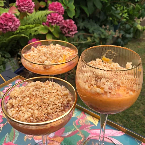 gluten free apple and custard dessert pots