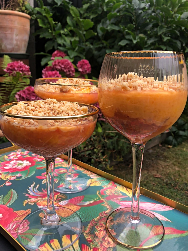 gluten free apple and custard dessert pots