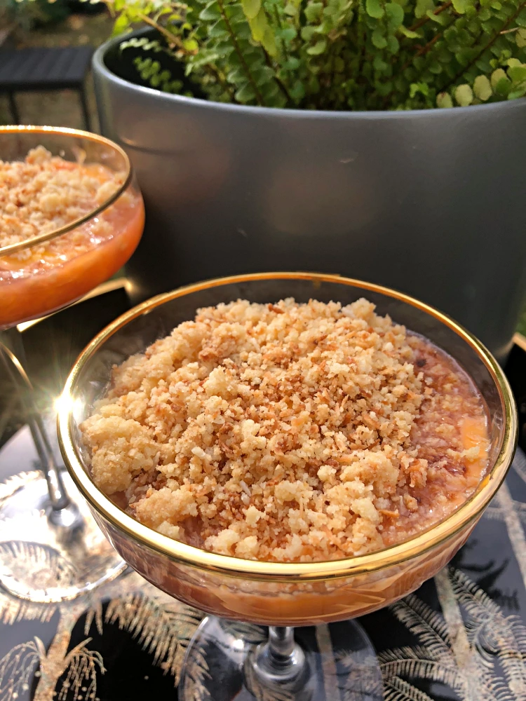 gluten free apple and custard dessert pots