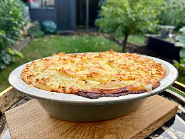 gluten free fish pie finished