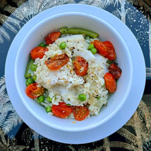 gluten-free fish risotto