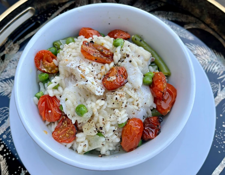 gluten-free fish risotto