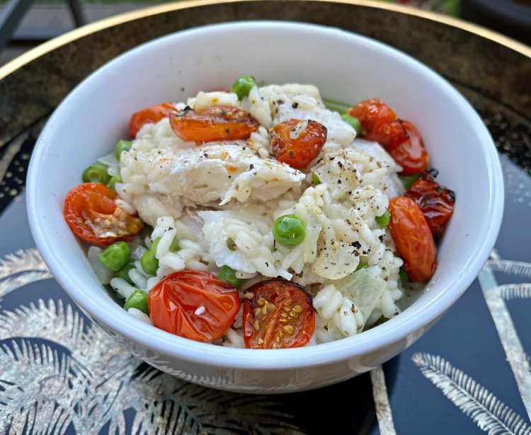 gluten-free fish risotto