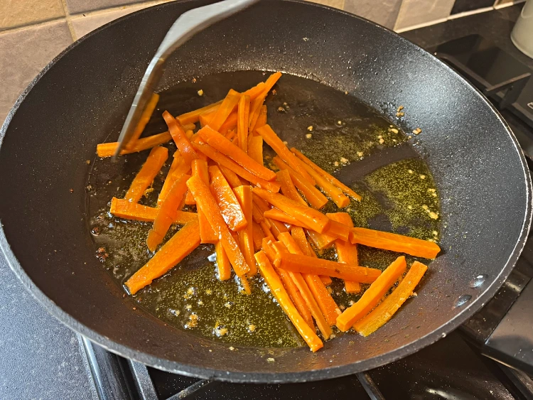 cooking carrots