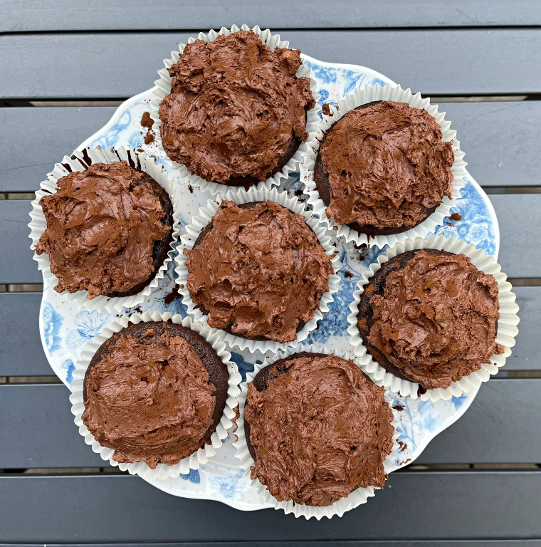 gluten-free chocolate cupcakes high