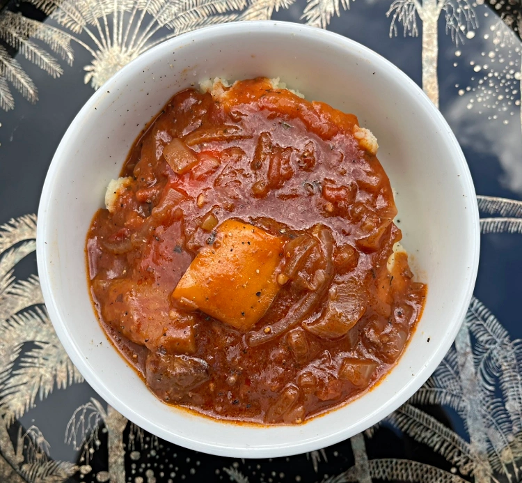 gluten-free beef casserole recipe on plate