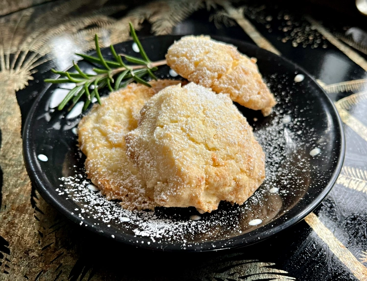 gluten free melting moments on plate