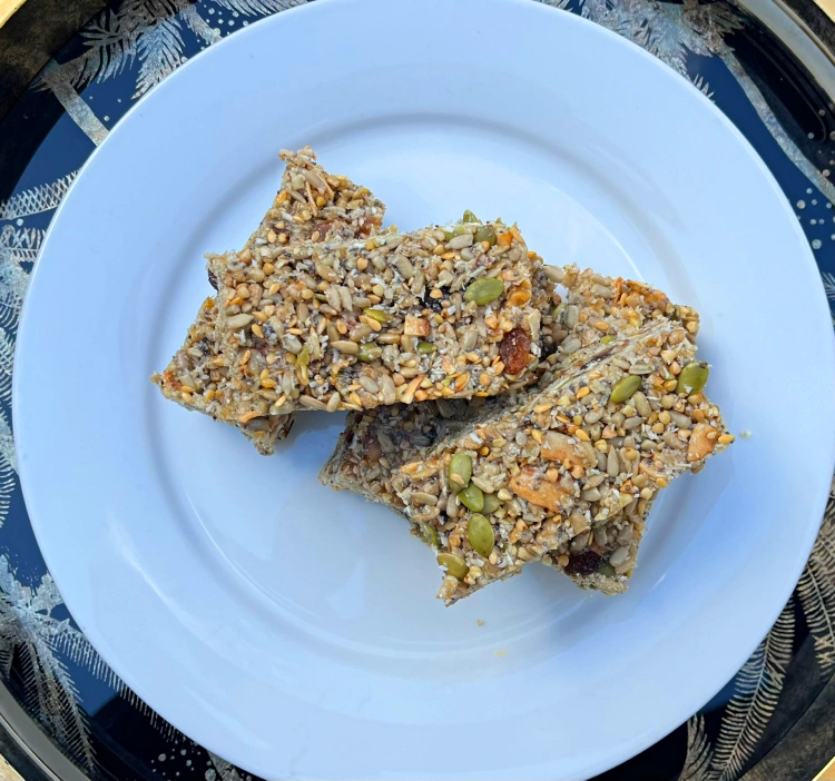 gluten free cereal bars on plate