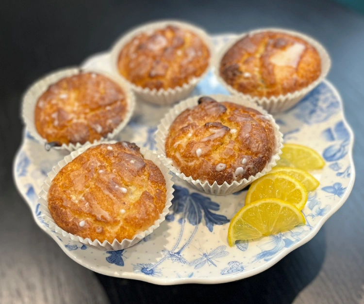 gluten free lemon drizzle muffins with extra lemons