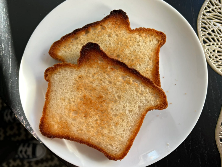 gluten free white bread slices