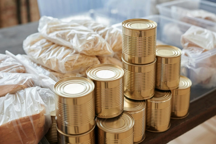 gluten free food being canned