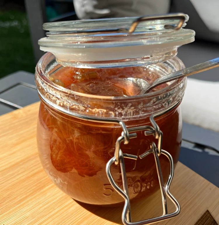 gluten-free rhubarb and ginger jam