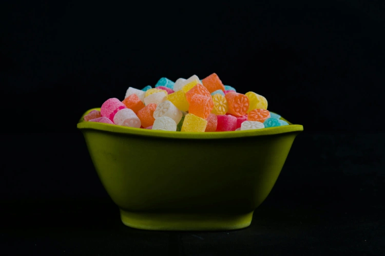 bowl of gummies