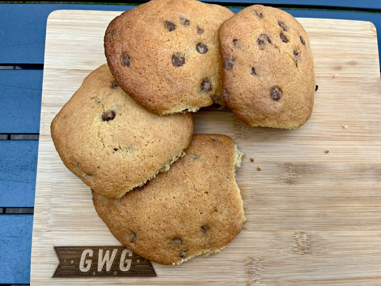 gluten-free chocolate chip cookies heaped