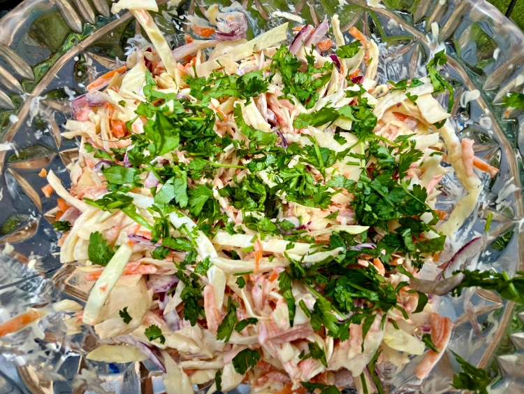 gluten-free coleslaw recipe close up