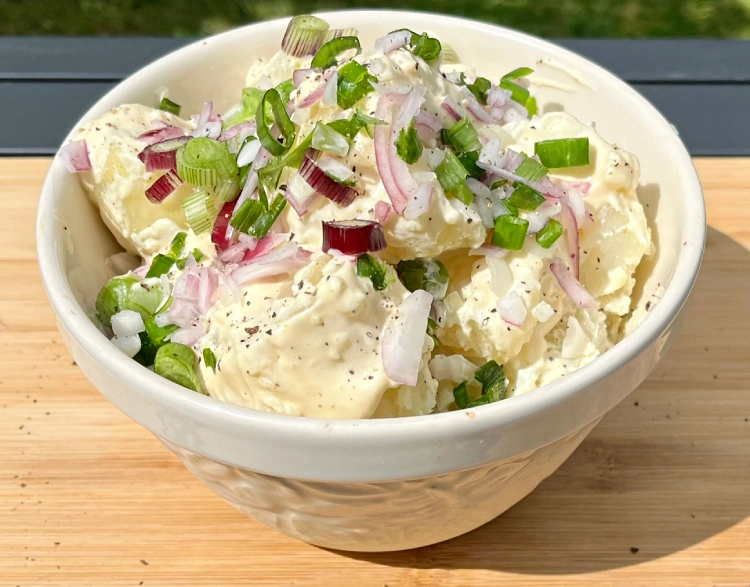 gluten-free potato salad close up