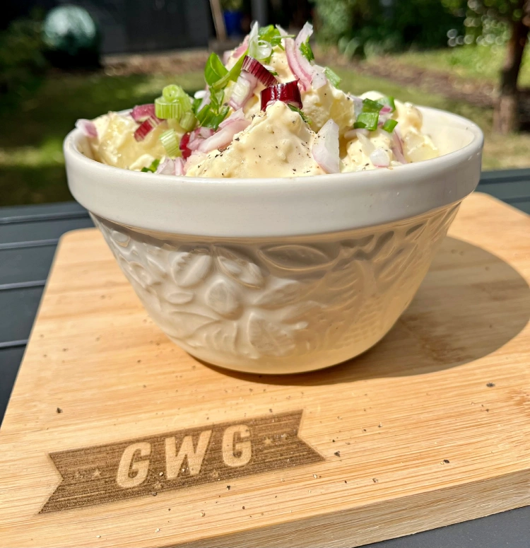 gluten-free potato salad recipe in bowl