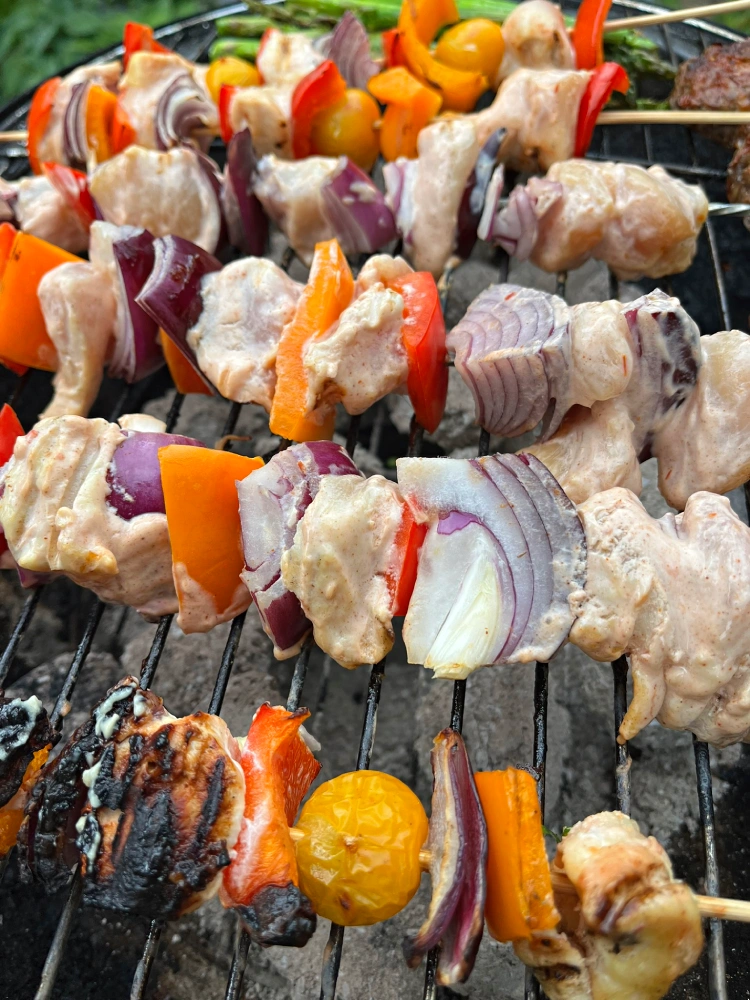 gluten-free shish kebabs detail