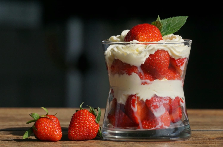 strawberries and whipped cream