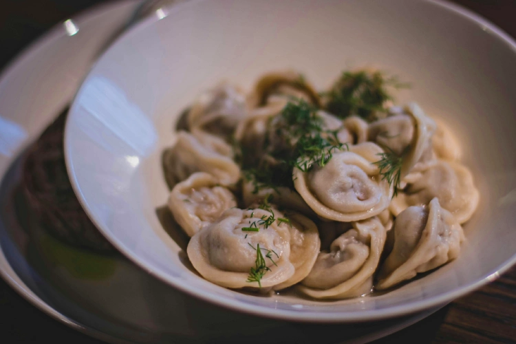 dumplings in a bowl
