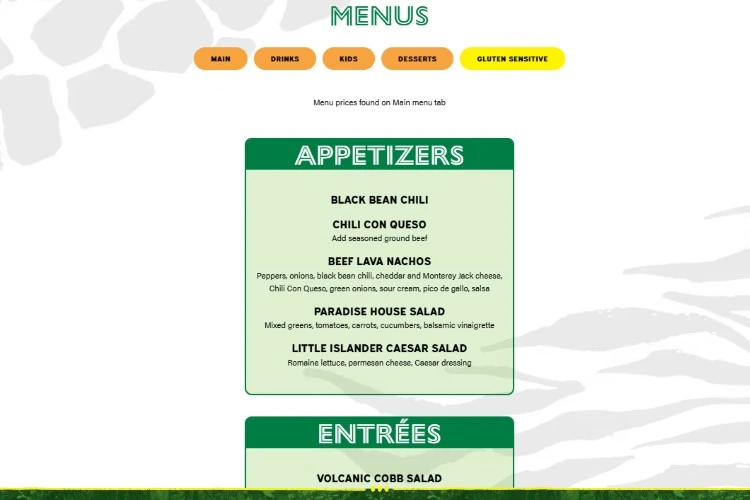 Rainforest Cafe Gluten-Free