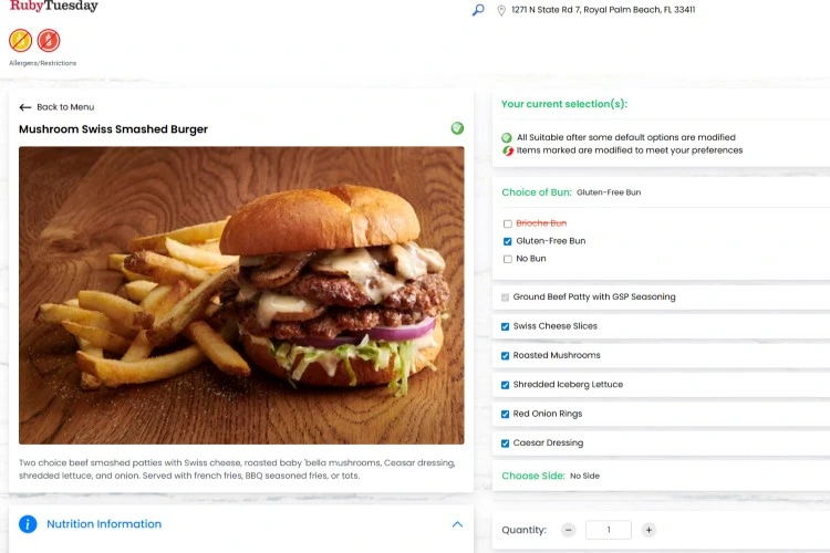 Ruby Tuesday Gluten-Free